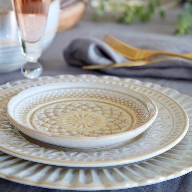 Round plate 15cm Costa Nova Cristal Nacar 