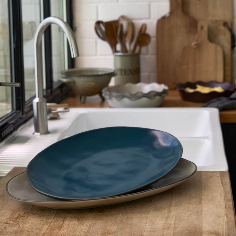 Oval Platter 45cm Costa Nova Stacked Organic Cremini