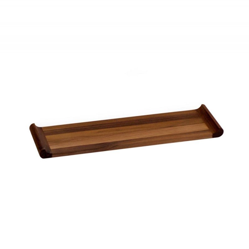 Ξύλινη επιφάνεια σερβιρίσματος Craster Long Walnut Canapé Plinth