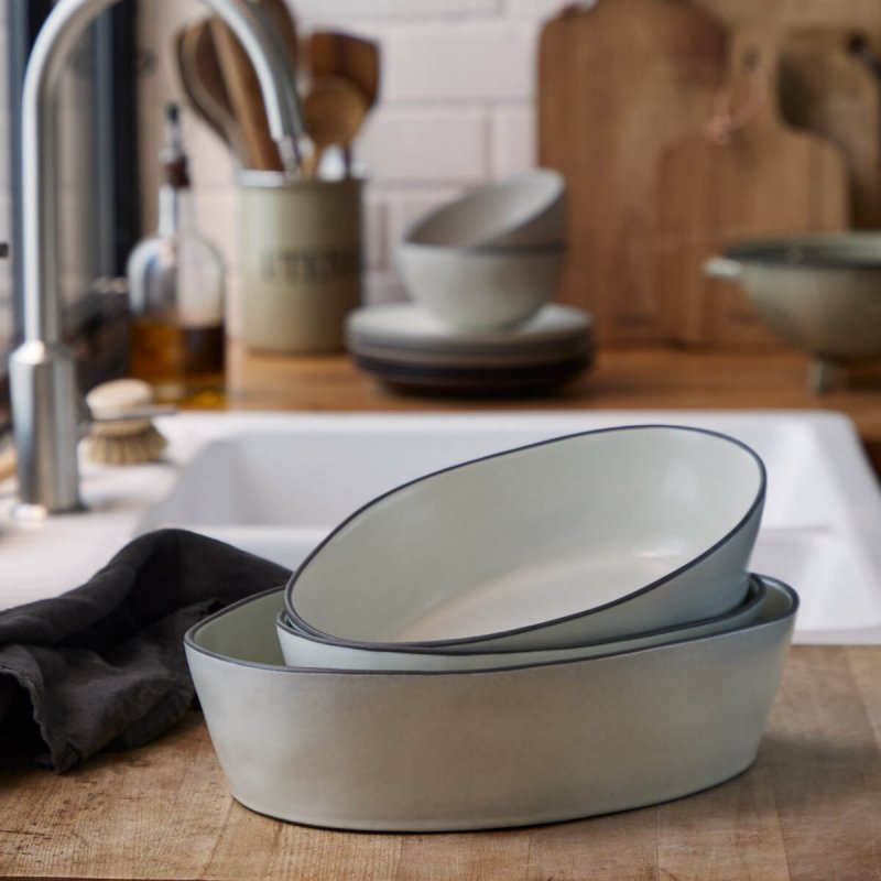 Oval Baker 26cm Costa Nova Stacked Organic Salt