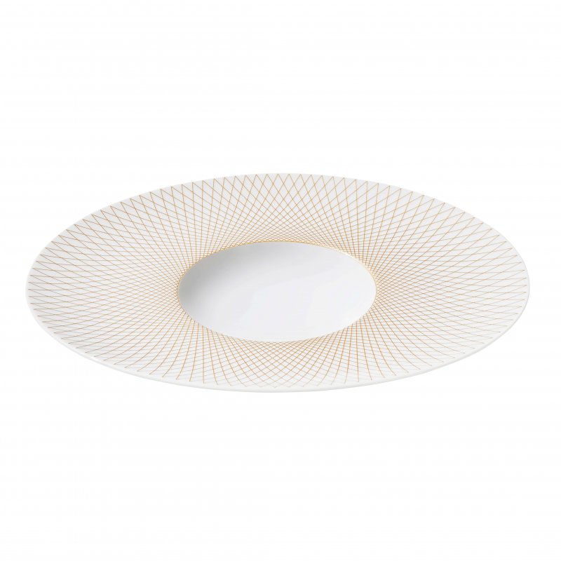 Gourmet Oval Plate 30x26cm Degrenne Graphique Classique Doré