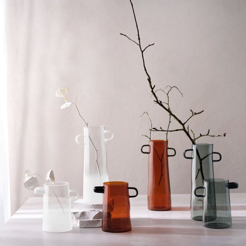 Βάζο Γυάλινο 28cm Asa Rayu Glass Brown