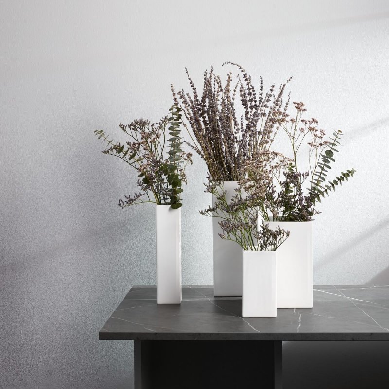 Βάζο 30cm Asa Quadro glossy white