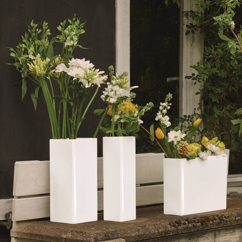 Βάζο 30cm Asa Quadro glossy white