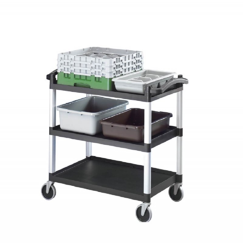 Τρόλεϊ Πλαστικό 3 Ράφια Cambro KD Large - Black
