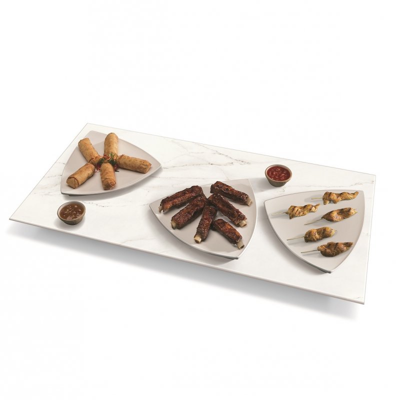 Portable Rectangular Heated Simulated Stone Shelf Hatco  Glo-Ray® GRSS-3618