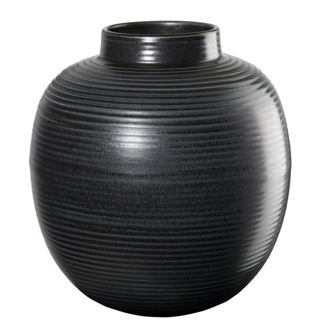 Vase Stoneware 22cm Asa Selection Japandi Matt Black 