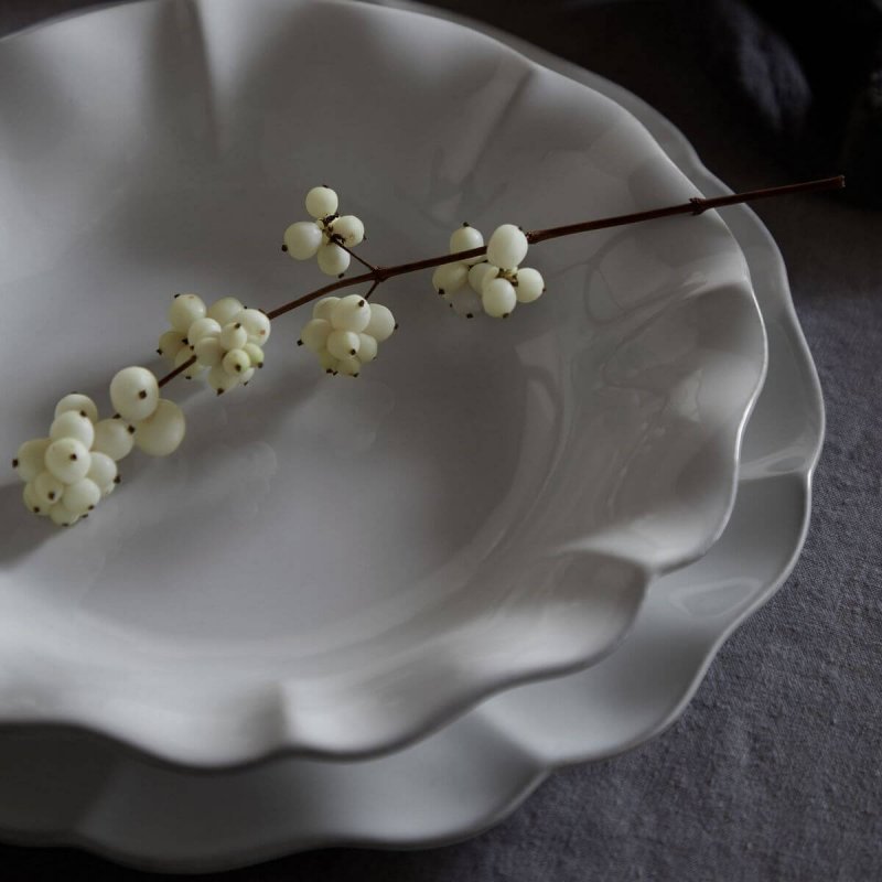 Soup/Pasta plate 25cm Costa Nova Rosa White