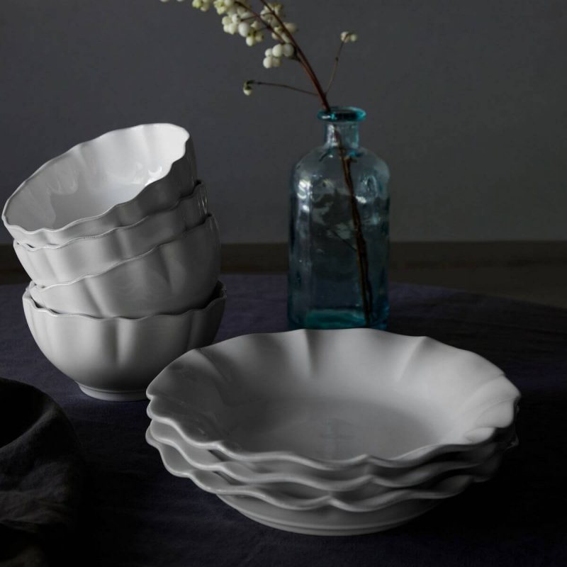 Soup/Pasta plate 25cm Costa Nova Rosa White