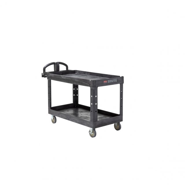Heavy Duty Utility Cart Rubbermaid BRUTE Large -2 Shelves 340kg