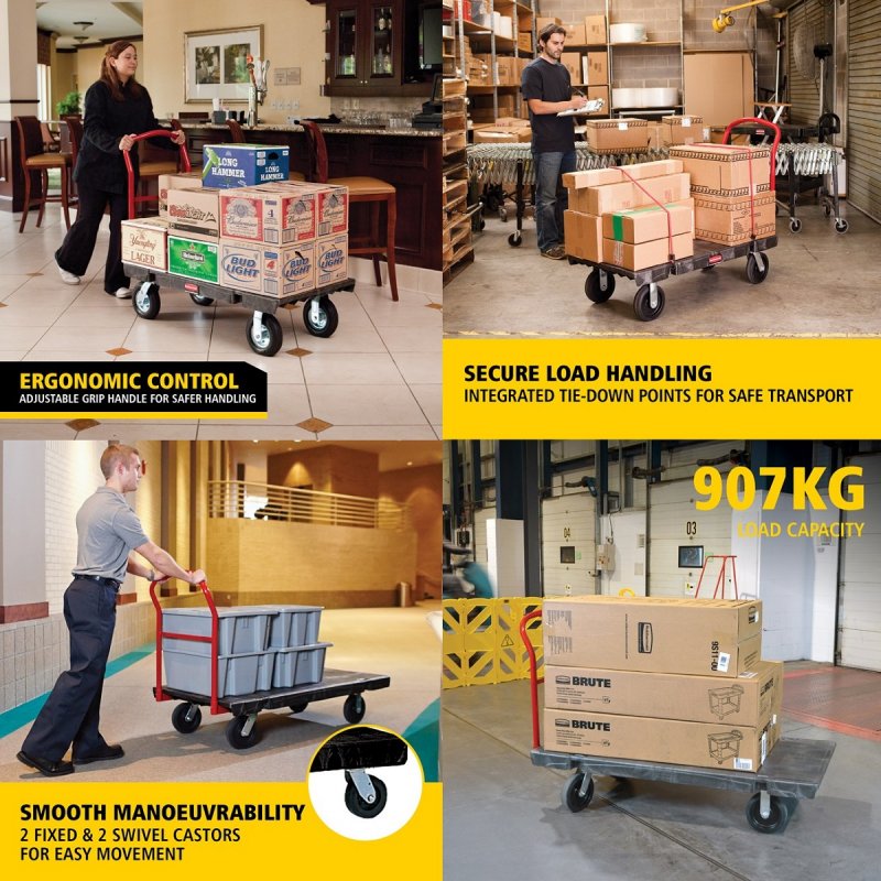 Heavy Duty Platform Truck Medium Rubbermaid 