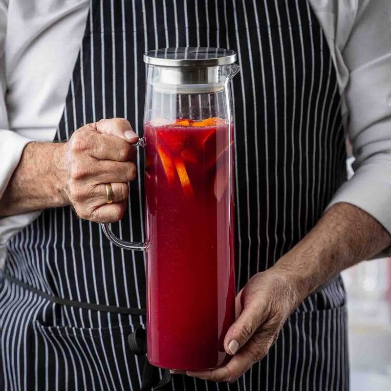 Κανάτα Γυάλινη 1,5 L με Ανοξείδωτο Καπάκι Tablecraft